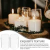 Bougeoirs 2 PCS Shade Mome Momeder Holder Straight Glass Shades Couvercle de bureau Clear End Open End Dishing Room Lightture