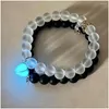 Frend Strand 2pcs liga casal casal luminoso encantos de pulseiras amantes Fluorescentes Fluorescente.Coração brilho no escuro Drop Deliver dhjdg