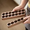 Wooden Oil Display Stand Multifunctional Cosmetic Bottles Perfume Aromatherapy Nail Polish Essential Oils Organizer Rack