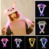 LED LIGH UP LAP PLUSH RABBOT DROIND BULLAGE ET EOT MOTION BUNNY CAP POUR LES FEMMES GILLES COSPLAY COSPE