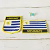 Uruguay National Flag brodery Patches Badge Shield and Square Shape Pin un ensemble sur la décoration de sac à dos du brassard en tissu