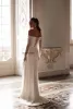 Glamorous Off The Shoulder Stunning Sequined Sweethart Sheath Wedding Dresses Side Slit 2025 Rode De Morrie