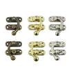 10 PCS gancham Gift Metal Lock Decorative Hasps com parafusos Acessórios de fivela com parafusos Pequena melhoria da casa antiga