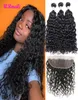 10a Brasil Cabelo Virgem Virgem Pacotes de Onda com Cabelos Humanos Frontais 34 Pacotes com Fechamento Remy Lace Frontal Fechamento com 30Inc4355451