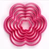 6pcs Fondant Cake Stampo Embosser Geometric Heart Star Flowie Cookie Ciscuit Biscuit Stamp Plunger Embossing Cake Decorating Tools