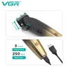 VGRメタルプロフェッショナル9000RPMメンズヘアクリッパー8Wメン用コードレスバーバーエレクトリックヘアカットマシン240327用充電式ヘアトリマー