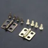 200pcs 13*12mmミニキャビネット引き出しドア家具バットヒンジジュエリーボックスヒンジ家具ハードウェア +ネジ +ストレージボックス