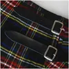 Men'S Pants Casual Pleated Scottish Kilts Mens Fashion Cargo Personality Trousers Plaids Pattern Loose Half Skirts Drop Delivery Appa Dhncb