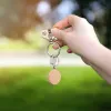 12pcs Round Wood Keychains Blanks Wooden Keyrings Suitable for Laser Engraving Gift