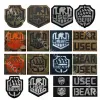 Russia Escape from Tarkov USEC BEAR PVC Patch Embroidered Patches Russian Game Infrared Reflective IR Applique Tactics Badge