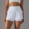 Active Shorts Women Gym Sport Runing Elastic Short Pants With Pockets Tennis Skirts Golf Pantskirt Yoga Running Training