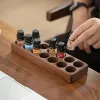 Wooden Oil Display Stand Multifunctional Cosmetic Bottles Perfume Aromatherapy Nail Polish Essential Oils Organizer Rack