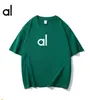 AL-199 Dames Yoga-outfit Perfect oversized T-shirts Korte mouwen Crop Top Fitness Workout Crew Neck Blouse Gym Ladies Losse T-shirts