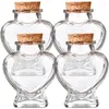 Vases 4 Pcs Jar Lid Glass Bottles Wedding Favors Pendant Storage Containers Airtight Jars