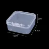 6PCS Mini Storage Box Transparent Square Plastic Box Earrings Jewelry Packaging Storage Small Square Box Jewelry Organizer