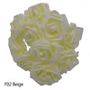 Fiori decorativi 25 teste 8 cm colorato artificiale PE schiuma di rosa sposa bouquet arredamento per matrimoni Scrapbooking fai da te forniture fai -da -te