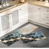 Carpets PVC Oil-Proof Kitchen Long Size Floor Mat Marbling Pattern Home Area Sofa Bedside Rugs Non-Slip Hallway Doormat 45x120cm