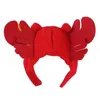 Собачья одежда милая шляпа Halloween Red Crab для кошки наряжать головной убор косплей костюм декоративные