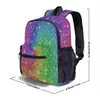 Kids Backpack Rainbow Glitter Kindergarten Children Mochila School Bag 240329