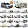 Partihandel Athletic Womens Mens Gel Tigers Running Shoes Low OG NYC White Clay Canyon Cream Black Metallic Plum Trainers Platform Läder utomhus Sportsneakers