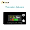 Voltmètre CC Voltmètre DC 8V-100V Indicateur de capacité Powermètre Lithium LifEPO4 CELL-ACID CELLE 12V 24V 48V pour la batterie LCD 6133A