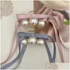 Haarklammern Barrettes Ribbon Bogenrutschen Ballett Haarschlüsse Perlen Bowknot Accessoire Colorf Haarnadel Stylish Stirnband für Frauen Drop liefern Dhjoj