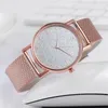 Wristwatches Black Women Watches Starry Sky Mesh Silicone Strap Woman Fashion Quartz Wristwatch Drop Ladies Clock Sale Simple Relogio