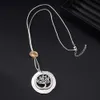 Nieuwe mode persoonlijkheid holle ronde geometrie levensboom hanger dames lange ketting