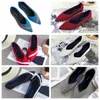 2024 New Luxury Flat bottomed pointed ballet black white lack soft soled knitted maternity womens boat shoe casual and comfortable