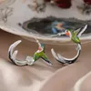 Boucles d'oreilles en peluche 10pair créatives 3d colibri bijoux animaux mignons accessoires d'oreille mignon cadeaux de fête de mariage