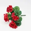 Dekorative Blumen 5 abgegebenes kleines Crabapple Geranium künstlicher Blume Plastik