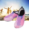 1 par de sapatos de mergulho unissex altos meias de natação elásticas que não deslizam a água, sapatos de praia resistentes à água, homens, mulheres descalças aqua meias de água