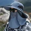 Berets Sun Cap Angel Hut im Freien Sommer mit Masken Wandern Vollgesichtsbedeckungskappen Frauen Männer