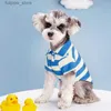 Odzież dla psa odzież letnie ubrania miękka oddychająca polo koszula Polo Puppy Striped Bluza dla małych średnich psów Come Cat L46