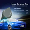 Window Stickers SUNICE 4Mil Nano Ceramic Tint 50%VLT Car Heat-Insulating Film Building Glass Sunscreen Solar Foils UV Rej Home 82% TSER