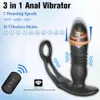 Massor de próstata de empuje masculino Vibrador de control remoto para hombres Estimulador de próstata gay Juguete sexy para parejas Masturbador para hombres