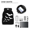 Backpack Bats in the Night Zackpacks for Women Men Halloween College College Halloween Goth Witch Bag Borse Book Bag