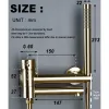 BagnoLux Single Holder Dual Control Wall Mounted Brushed Gold Black Brass Hot and cold Bathroom Bathtub Faucet Tub Shower Set