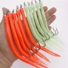 5PCS Węgorz rury przynęty trzciny obrotowe Offset Hook kolczasty Hak Octopus Hook długi trzonek Luminous Węgorz