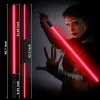 Sabre de luz de dois gumes rgb 7 cores mudam laser laser dois em um sabre sabre comutável alça de metal full cosplay presente