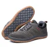 Stivali da uomo Scarpe piatta casual all'aperto Scarpe da trekking in stile classico indossano resistere al jeans maschio antiskide che camminavano calzature inverno