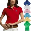 Modekläder hög kvalitet polos femme sommar bomull kvinnor polo skjorta kort ärm t skjortor casual tees lapael lady tops 240409