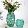 Lätt lyxig nordisk glas vas vardagsrum dekoration blommor arrangemang kreativ blomma vas hem dekoration tillbehör 240409