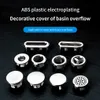 6Pcs Plastic Sink Hole Overflow Cover for Kitchen Bathroom Basin Trim Bath Drain Cap Sink Wash Basin Round Overflow Ring Plug