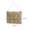 Sacs de rangement en coton lin suspension sac dortoir de porte murale sachette d'organisateur armoire