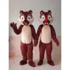 Costumes de mascotte Une paire Cripmunk frères dessin animé en peluche de Noël déguisé Halloween Mascot Costume