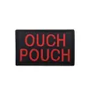 English letter OUCH POUCH Patches Emblem Reflective military 8*5cm Hook and Loop Tactical