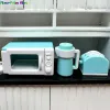 3PCS/SET 1:12 Dollhouse Mini mikrofalowe piekarnik producent chleba Kettle Kit Kitchen Akcesoria