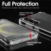 Étui en silicone transparent à l'épreuve des chocs pour Samsung Galaxy S24 Ultra S23 Fe S22 Plus Soft TPU Shell A05 A15 A25 A35 A55 Couverture arrière du pare-chocs