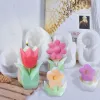 3D Flower Candle Silicone Stampo Creative Tulpaser Candele aromaterapiche fatte a mano Morde che producono utensile in resina in resina stampo decorazione per la casa